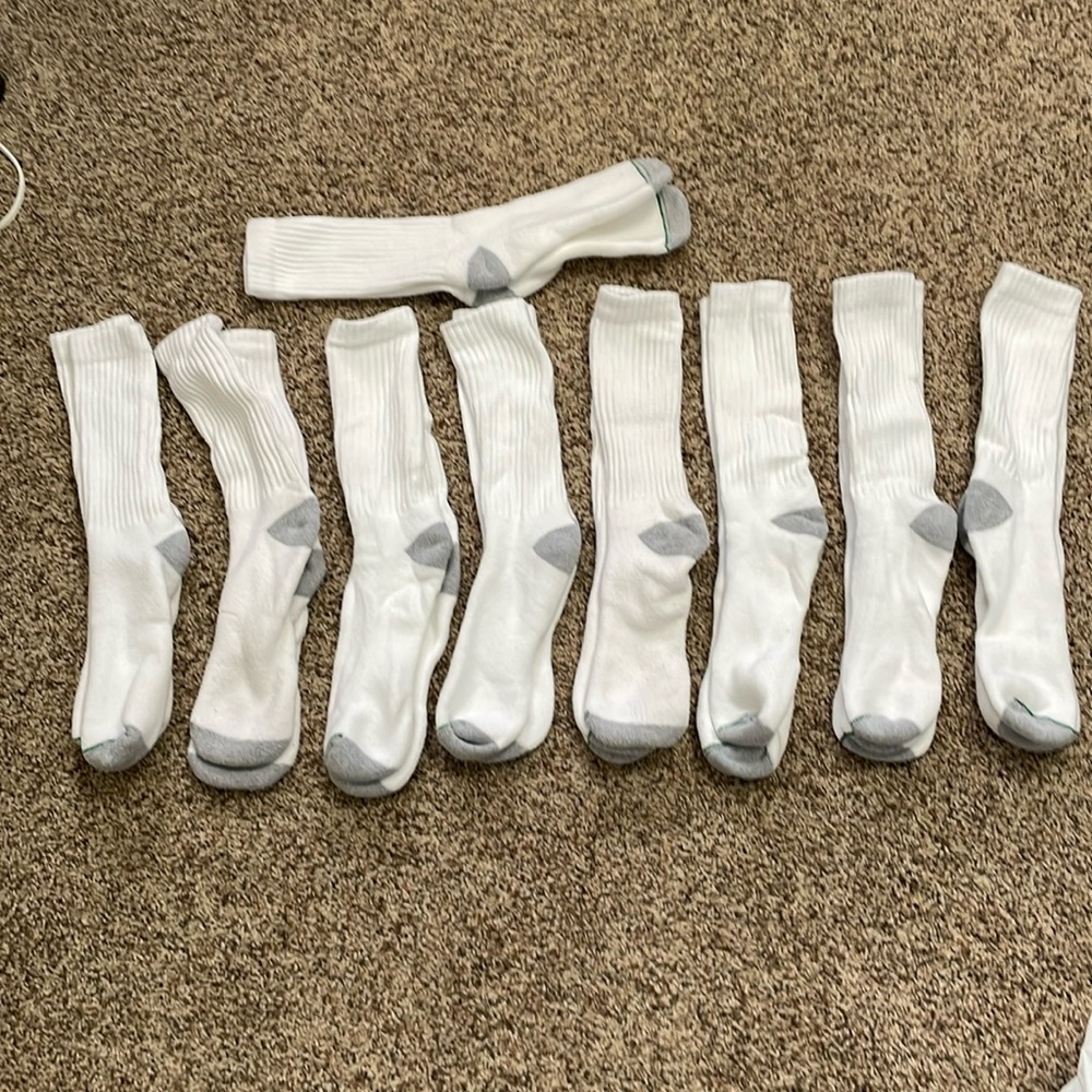 Men’s white crew socks Burlington brand